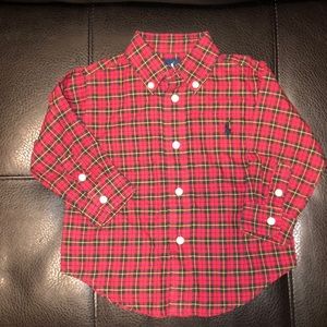 Ralph Lauren Plaid Button Down boys NWT